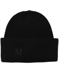 Max Mara - Logo Embroidered Ribbed Beanie - Lyst