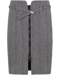 Tom Ford - Chevron-Pattern Zipped Midi Pencil Skirt - Lyst