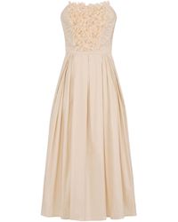 Elisabetta Franchi - Embroidered Bustier Dress - Lyst