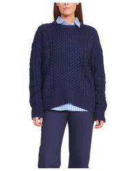 STAUD - Twisted Knitted Sweater - Lyst