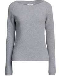 Max Mara - Solid-Color Knitted Long-Sleeve Crew Neck Sweater - Lyst