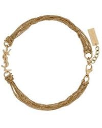 Saint Laurent - Cassandre Tassel Chain Bracelet - Lyst