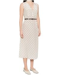 P.A.R.O.S.H. - Polka-Dot Sleeveless Midi Dress - Lyst