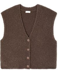 American Vintage - Buttoned V-Neck Knitted Top - Lyst