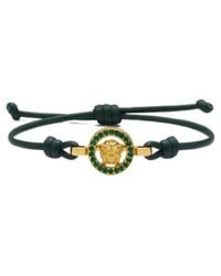 Versace - Medusa '95 Crystal Leather Bracelet - Lyst