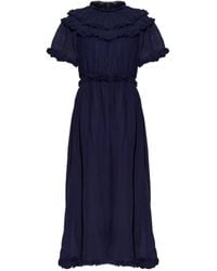 Ulla Johnson - Ayan Ruffled Midi Dress - Lyst