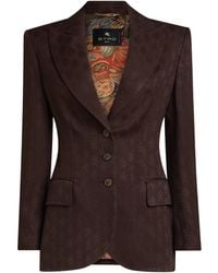 Etro - Jacquard-Patterned Single-Breasted Blazer - Lyst