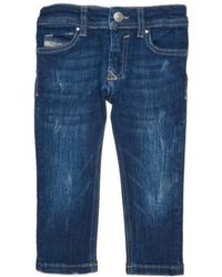 DIESEL - D-Slinkie-B Distressed Jeans - Lyst
