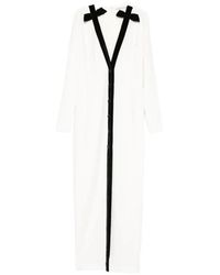 Alessandra Rich - Bow-Detail Front-Button Maxi Dress - Lyst