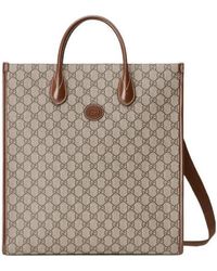 Gucci - Interlocking G Logo-Plaque Tote Bag - Lyst