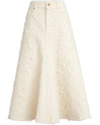 Brunello Cucinelli - Denim Midi Skirt - Lyst