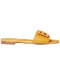 Fendi - Baguette Leather Slides - Lyst