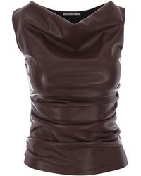 Patrizia Pepe - Slim Fit Draped Coated Top - Lyst