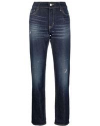 Emporio Armani - Mid-Rise Straight-Leg Jeans - Lyst