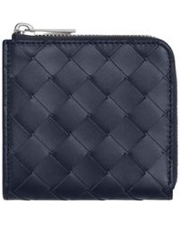 Bottega Veneta - Intrecciato Square Zip Around Wallet - Lyst