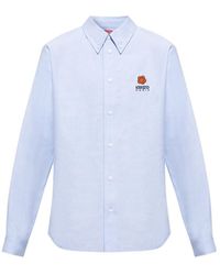 KENZO - Boke Flower Logo Embroidered Buttoned Shirt - Lyst