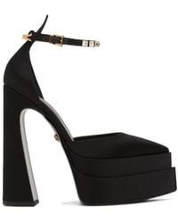 Versace - Logo High Heels - Lyst