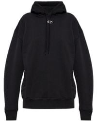 DIESEL - F-Buxt-Hood-Ood Logo-Plaque Drawstring Hoodie - Lyst