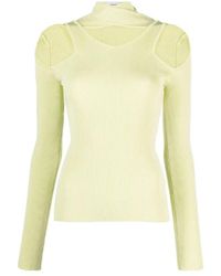 Coperni - Cut-Out Ribbed-Knit Jumper - Lyst