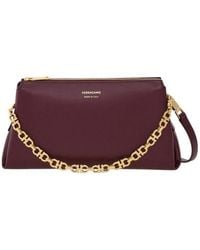 Ferragamo - Ferragamo Gancini Chain Mini Shoulder Bag - Lyst