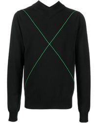Bottega Veneta - Contrast-Stitch V-Neck Knitted Jumper - Lyst