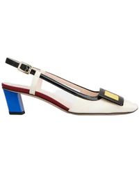 Roger Vivier - Escarpins Slingback Belle Vivier En Cuir Verni - Lyst