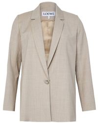 Loewe - Lapel Long-Sleeved Suit Jacket - Lyst