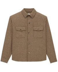 Saint Laurent - Logo Embroidered Button-Up Overshirt - Lyst