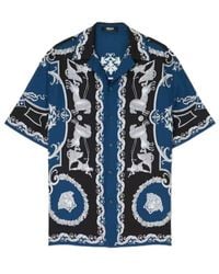 Versace - Baroque Printed Short-Sleeved Shirt - Lyst