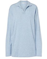 The Row - Niosa Cotton And Linen Polo Sweater - Lyst