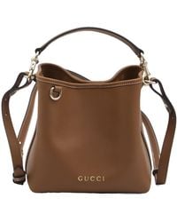 Gucci - Gg Emblem Mini Bucket Bag - Lyst