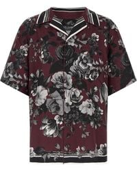 Dolce & Gabbana - Floral-Printed Short-Sleeved Shirt - Lyst