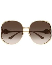 Gucci - Eyewear Round Frame Sunglasses - Lyst
