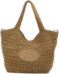 Tod's - Woven Medium Tote Bag - Lyst