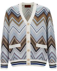 Missoni - Zig-Zag Woven V-Neck Cardigan - Lyst