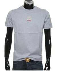 Paul & Shark - Logo Printed T-Shirt With Round Neck - Lyst