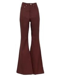 Rick Owens - Solid Wool Wide Leg Pants - Lyst