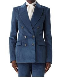 Etro - Double-Breasted Corduroy Blazer - Lyst