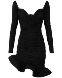 Elisabetta Franchi - Short Dress With Ruffles - Lyst