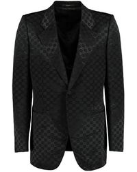 Gucci - Gg Cotton Viscose Formal Jacket - Lyst