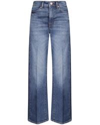 7 For All Mankind - Logo Patch Wide Leg Jeans - Lyst