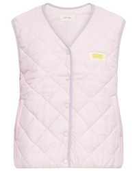 American Vintage - Quilted Snap-Front Vest Jacket - Lyst