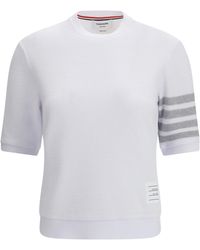 Thom Browne - 4-Bar Knitted T-Shirt - Lyst