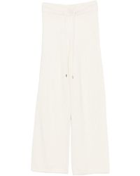 ERMANNO FIRENZE - Drawstring-Waist Fine-Knit Trousers - Lyst