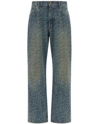 Balmain - Monogram Printed Straight-Leg Jeans - Lyst