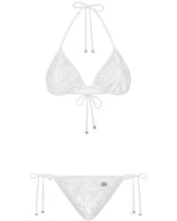 Dolce & Gabbana - Broderie Anglaise Triangle Bikini - Lyst