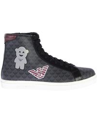 Emporio Armani - Round-Head Flat High-Top Shoes - Lyst