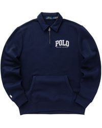 Polo Ralph Lauren - Fleece Collared Sweatshirt - Lyst