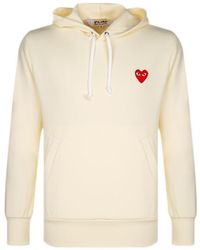 COMME DES GARÇONS PLAY - Heart-Shaped Decal Hooded Hoodie - Lyst