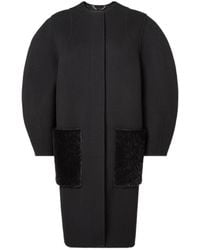 Fendi - 'Ff' Double Wool Overcoat - Lyst